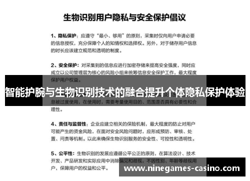 智能护腕与生物识别技术的融合提升个体隐私保护体验